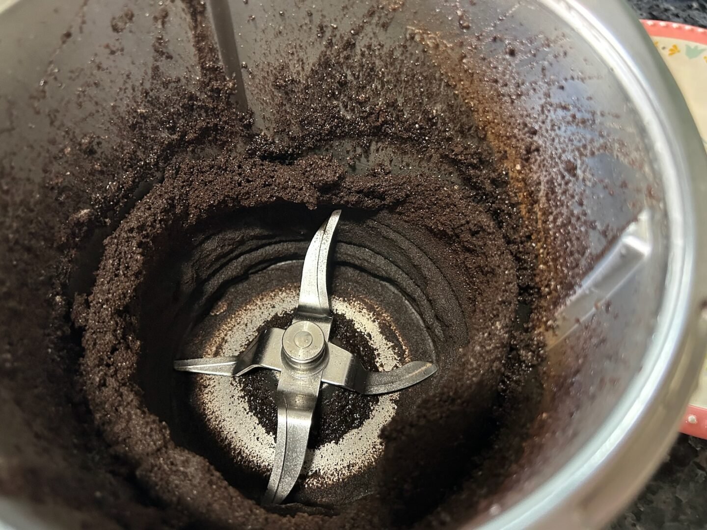 Oreos crushed in food processor