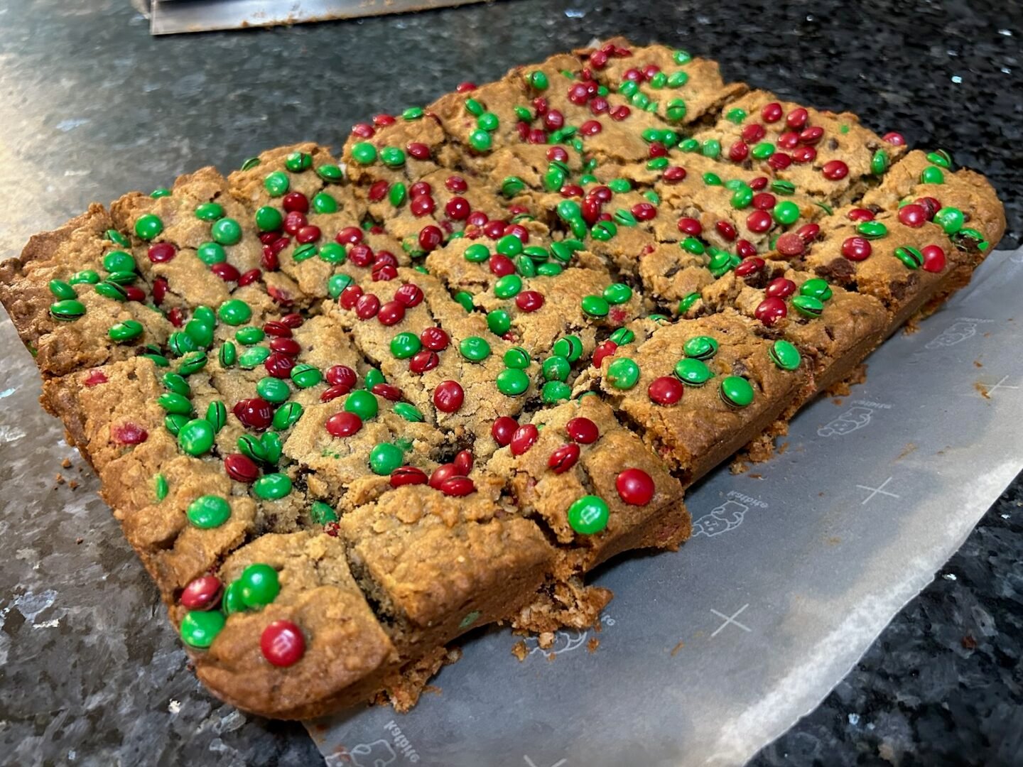 sliced cookie bars