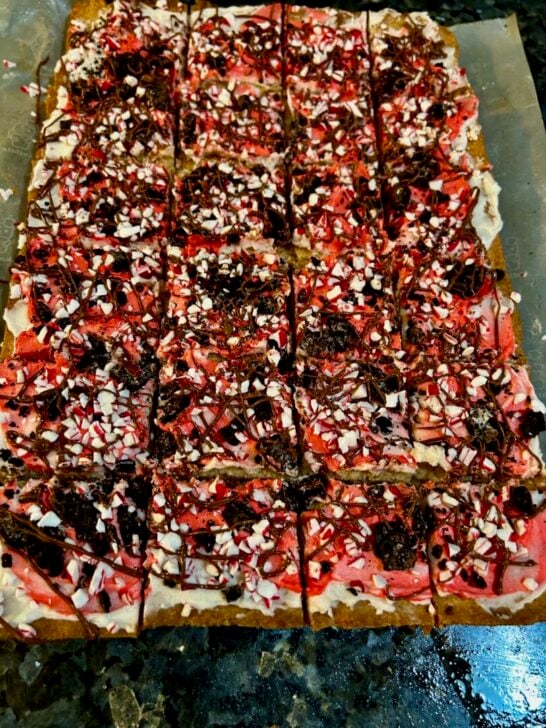 Peppermint Bark Cookie Bars