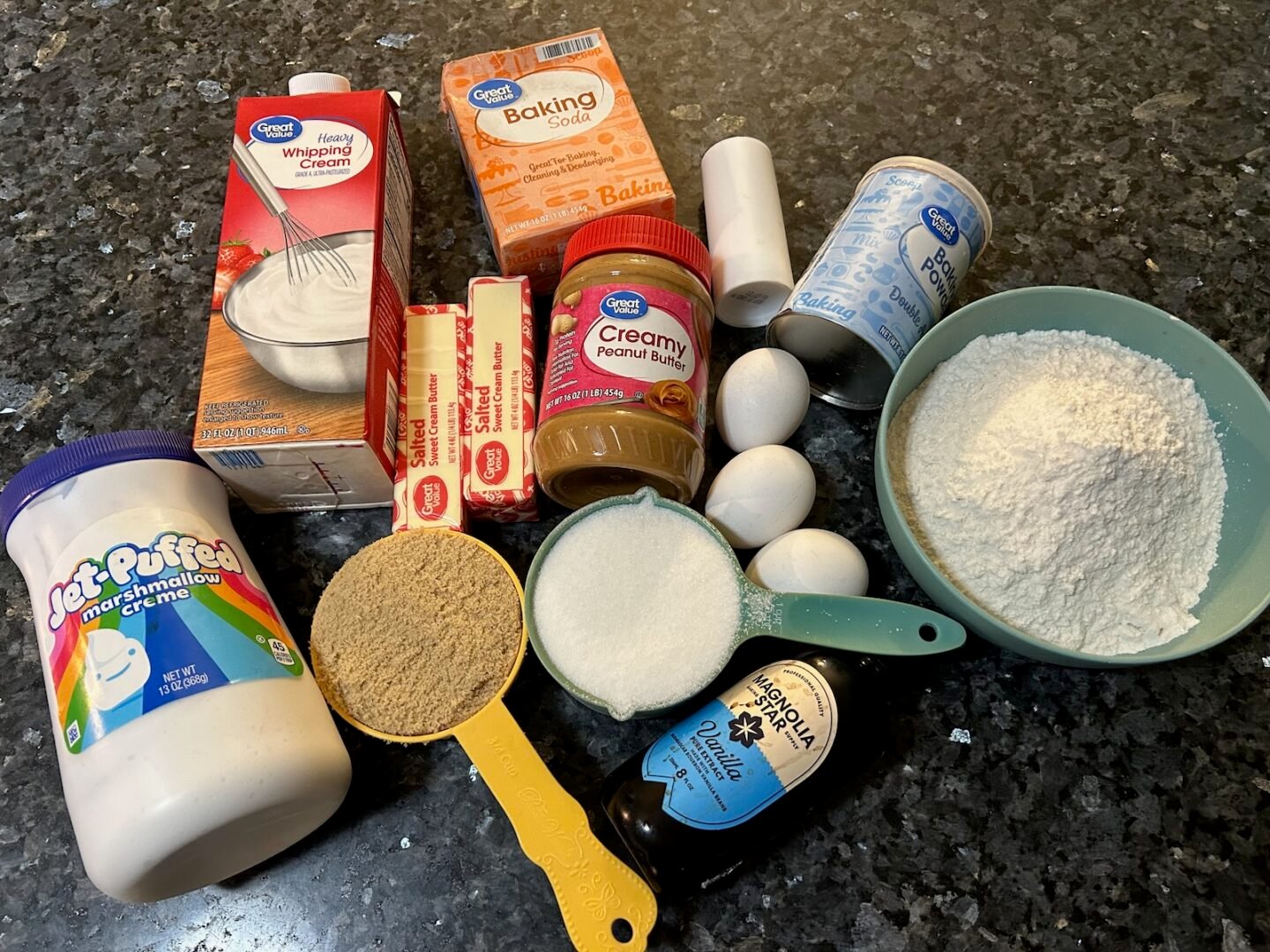 Fluffernutter cookie ingredients