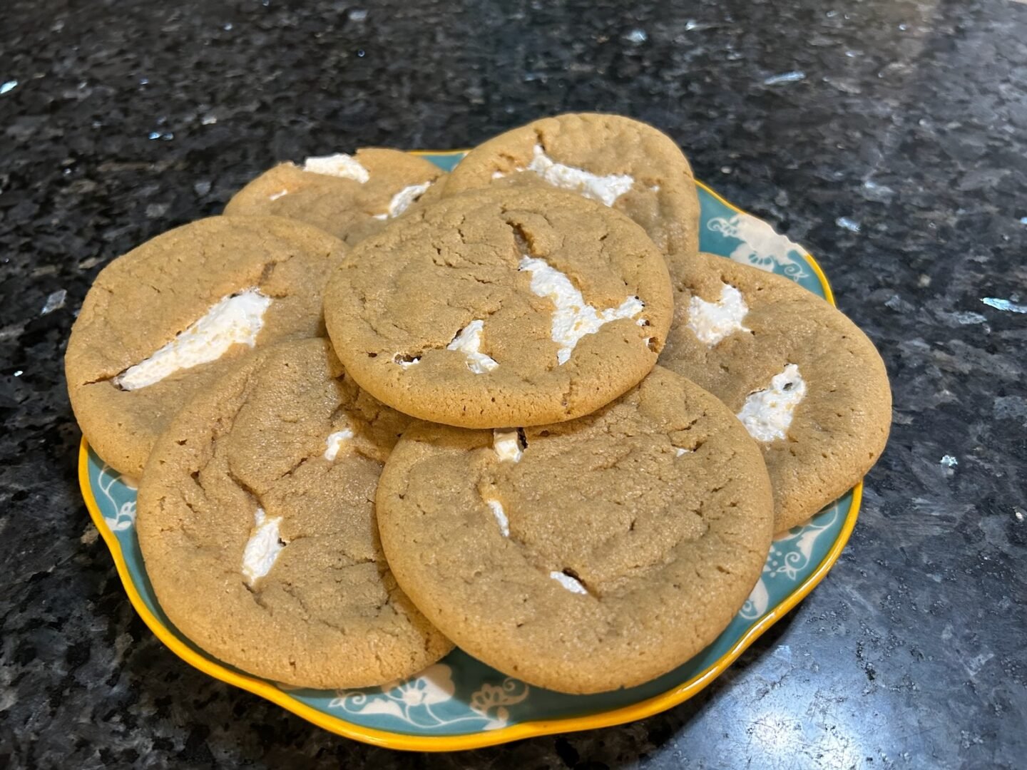 fluffernutter cookies on plate