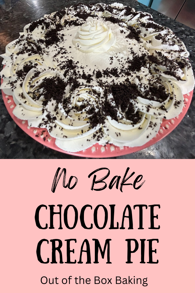 No Bake Chocolate Cream Pie Pin for PInterest
