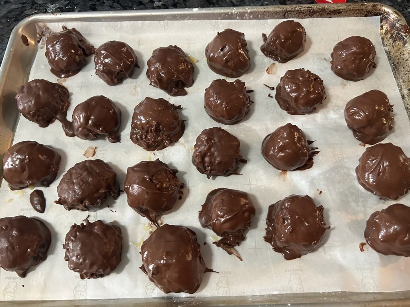 freshly dipped coconut balls