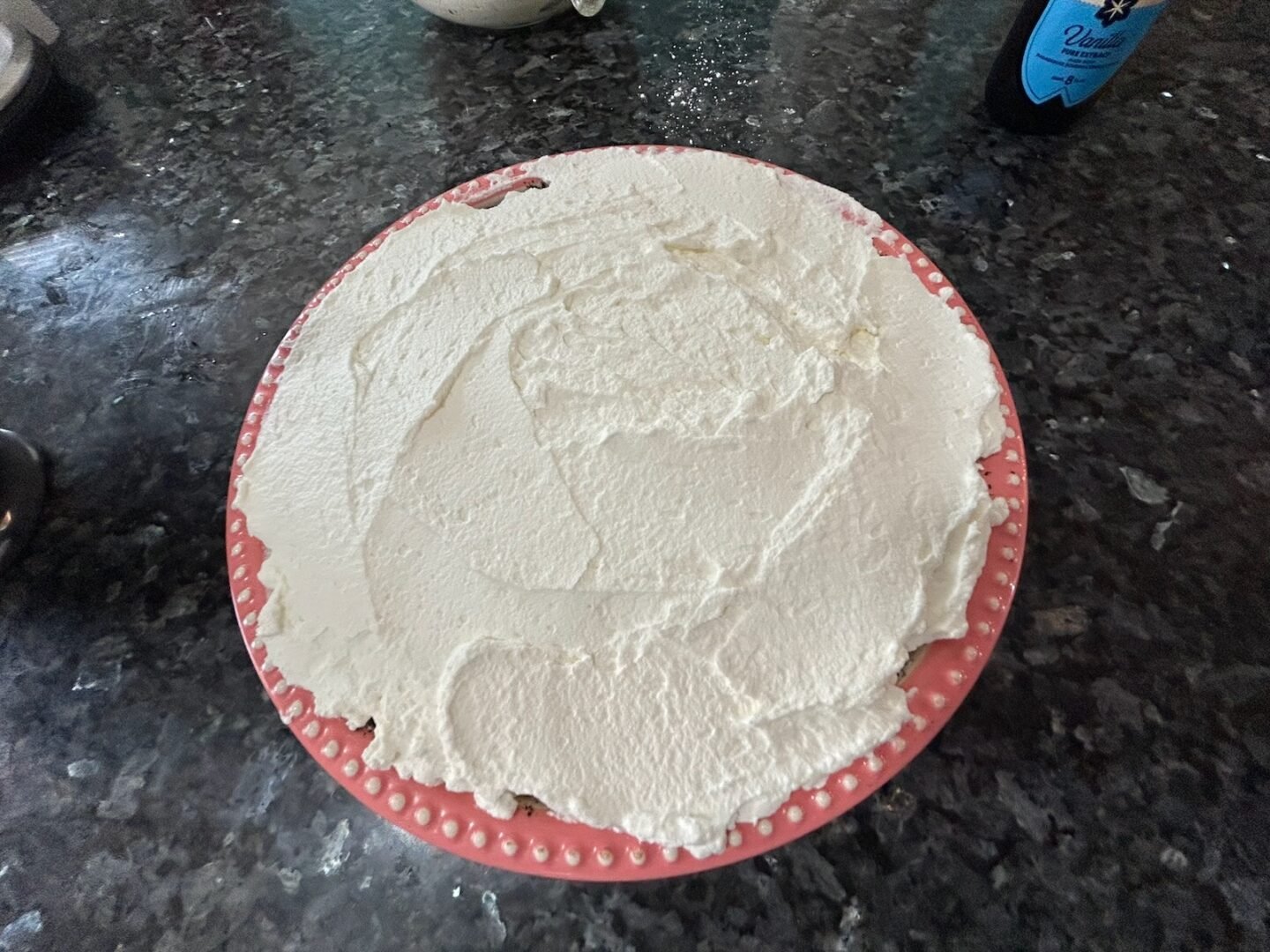 No Bake Chocolate Cream Pie with whipped cream topping