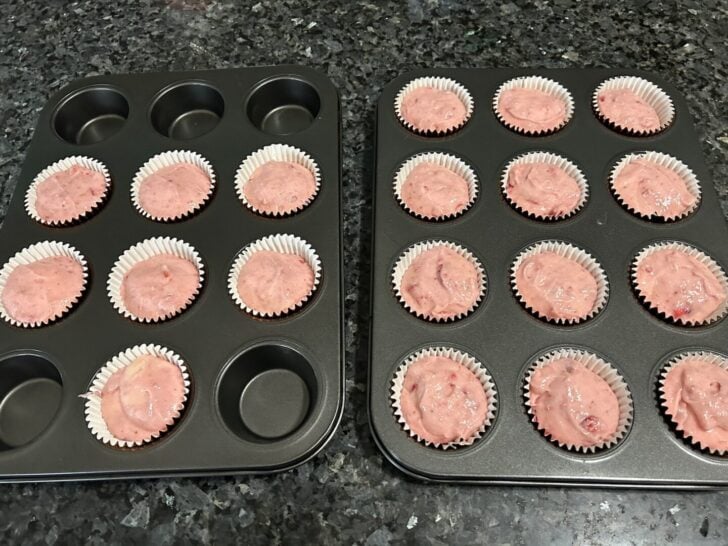 Strawberry Dream Cupcakes before baking