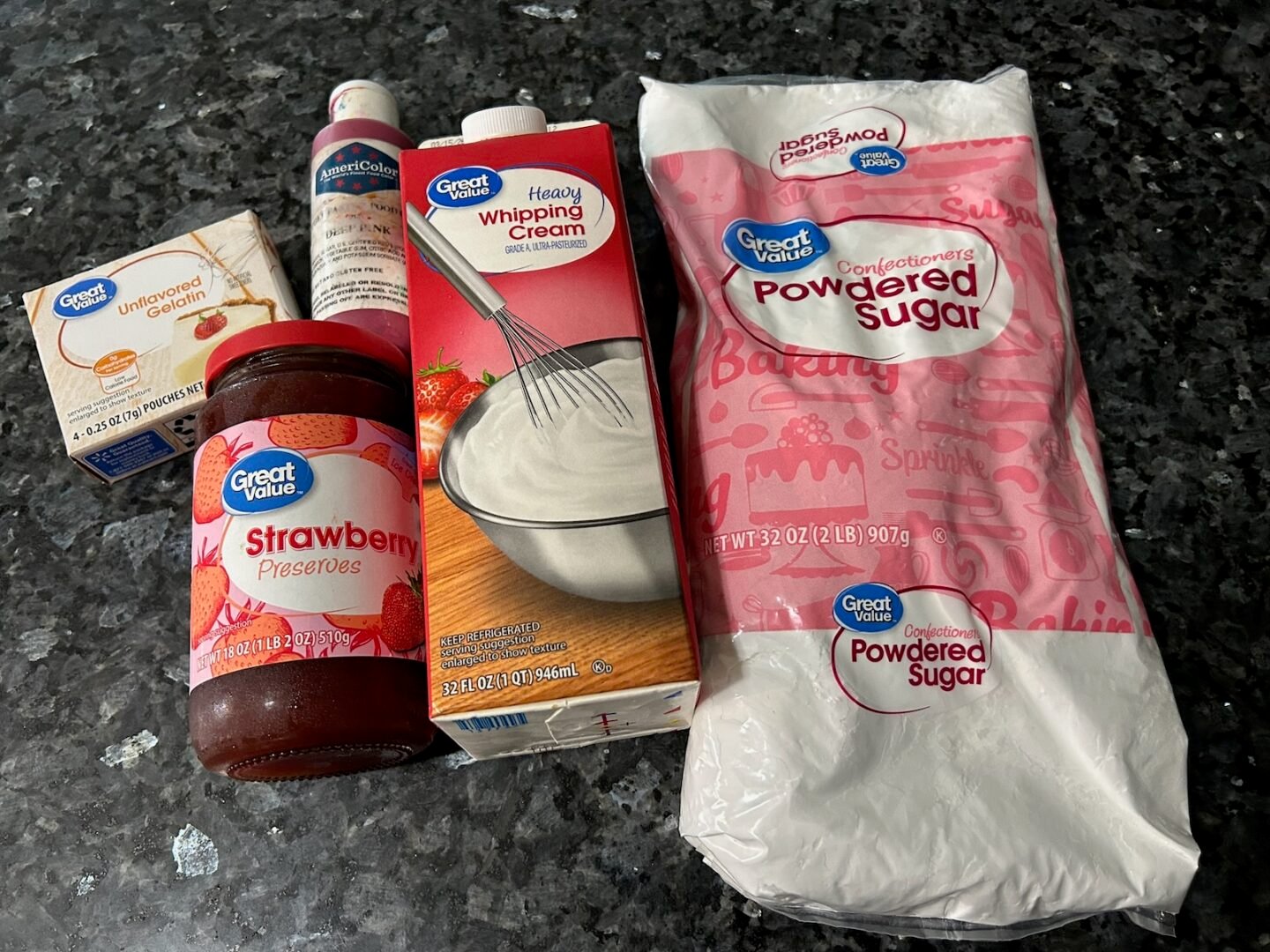 Stabilized Whipped Cream Frosting Ingredients