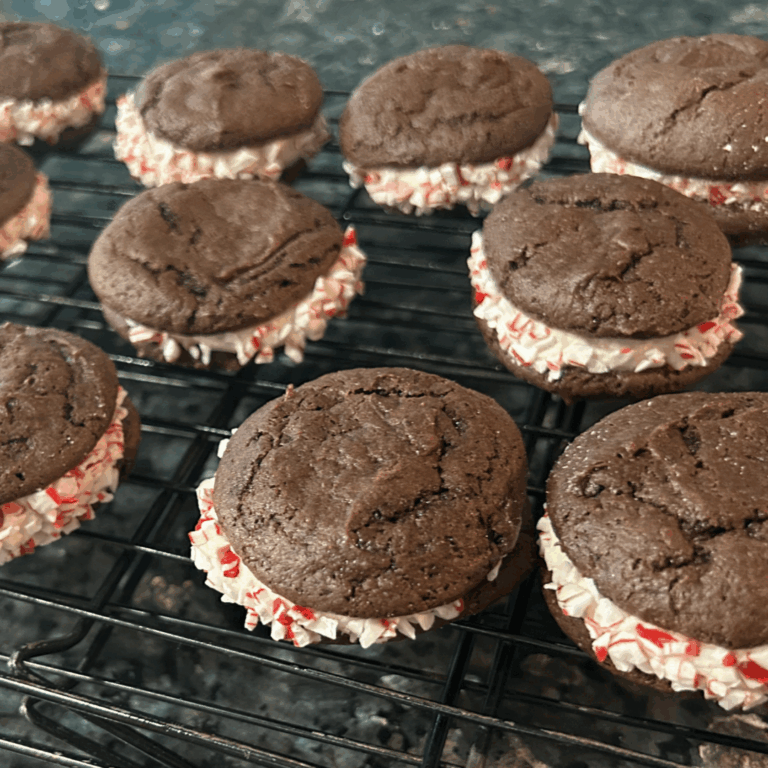 Candy Cane Whoopie Pies (Soft & Fluffy)