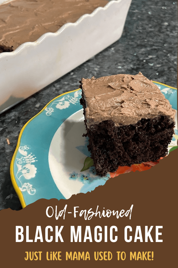 Old-Fashioned Black Magic Cake Pin for Pinterest