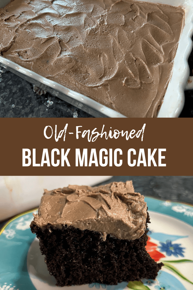 Old-Fashioned Black Magic Cake Pin for Pinterest