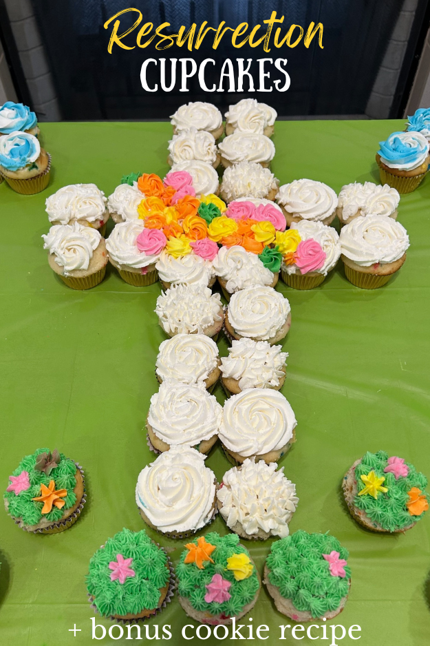 Resurrection cucpakes pin for Pinterest