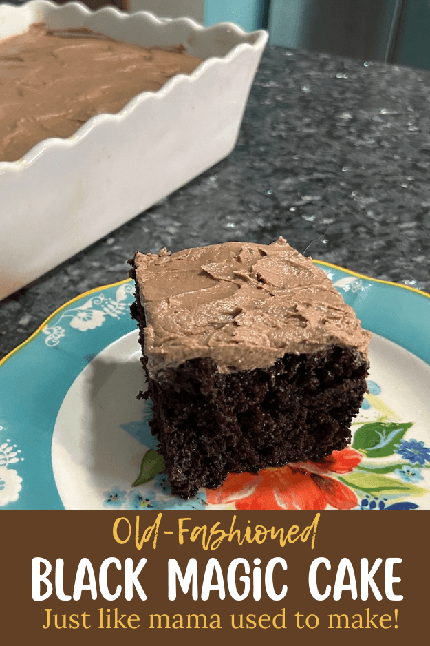 Old-Fashioned Black Magic Cake Pin for Pinterest