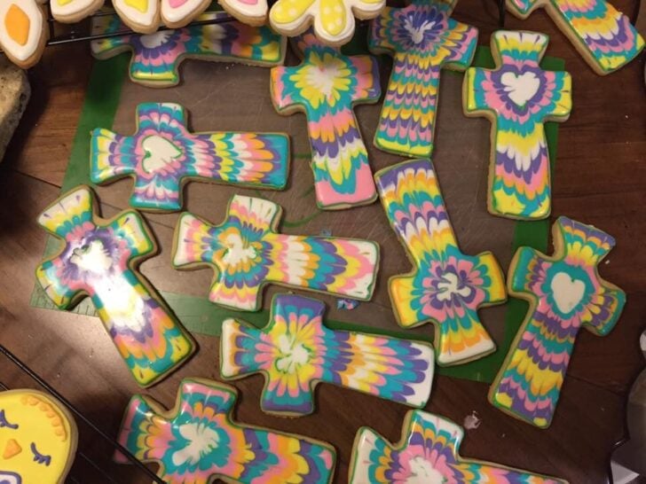 Colorful Cross Cookies for Easter