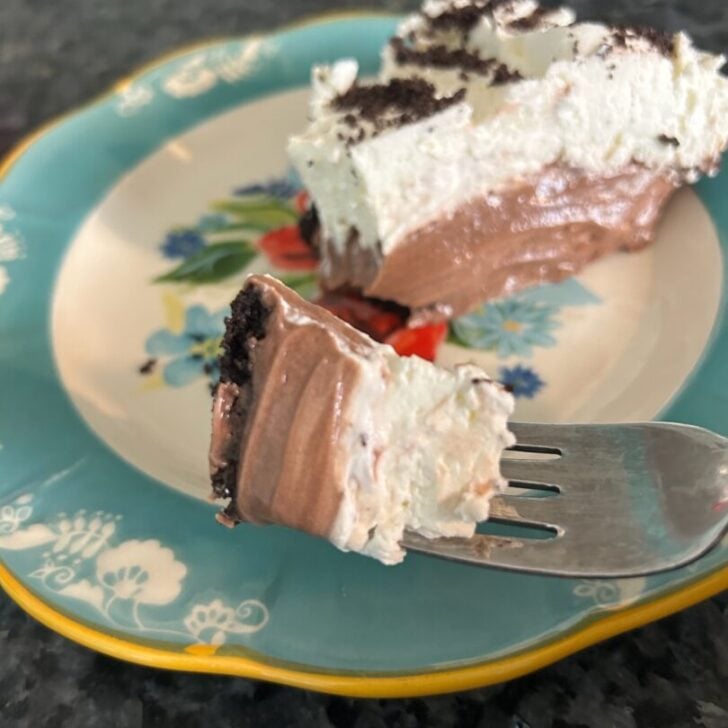 slice of chocolate cream pie