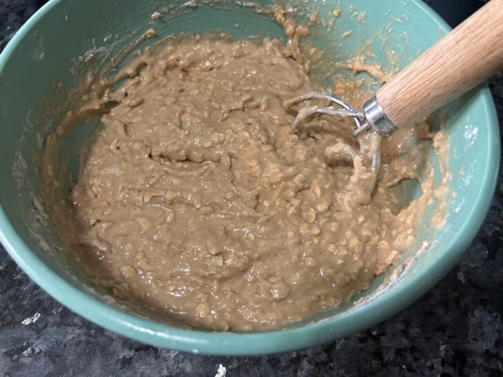 carrot oat muffin batter