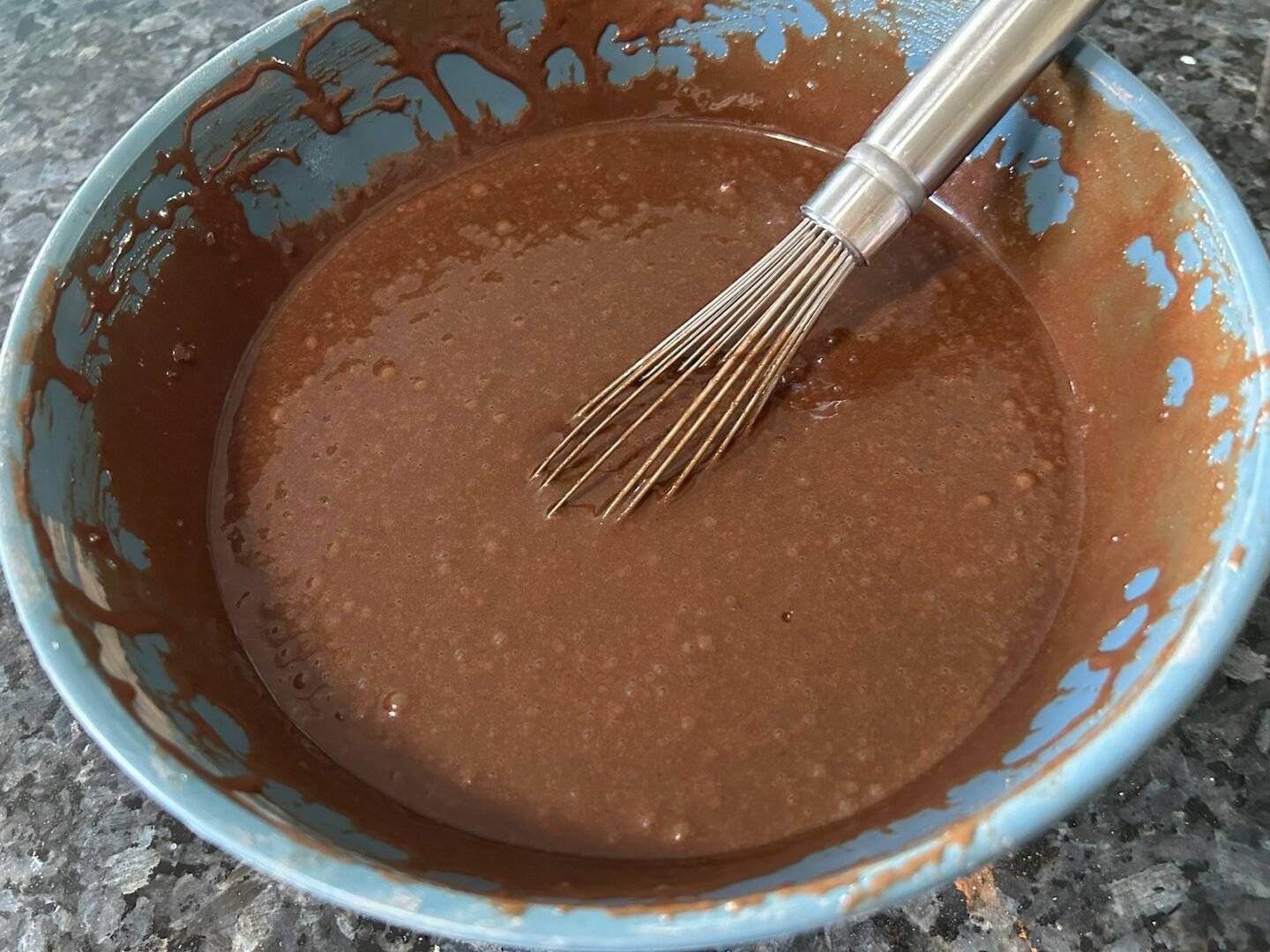 Old-Fashioned Black Magic Cake batter in bowl