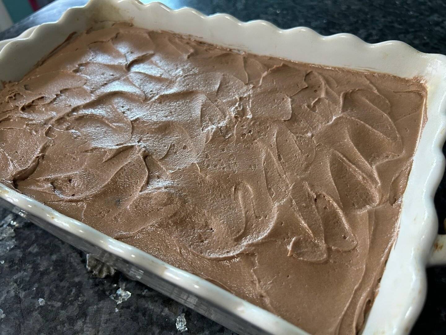 frosted chocolate cake