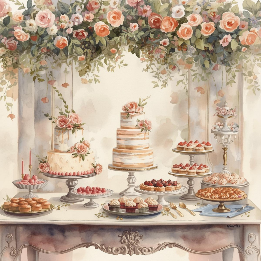 wedding dessert table