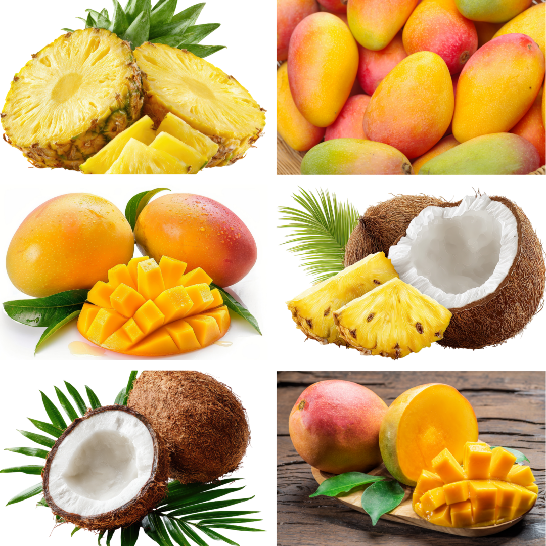 tropical desserts, fresh