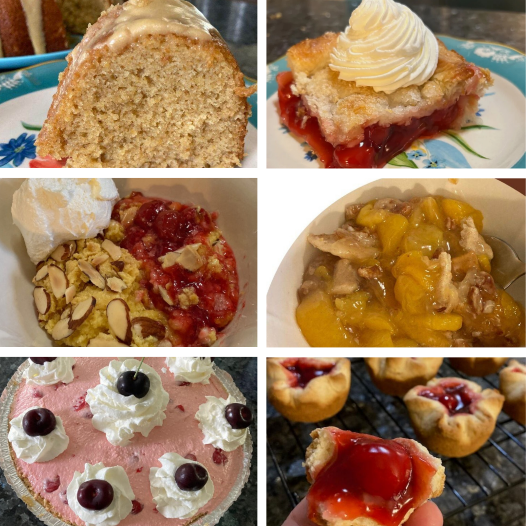 peach desserts, cherry desserts