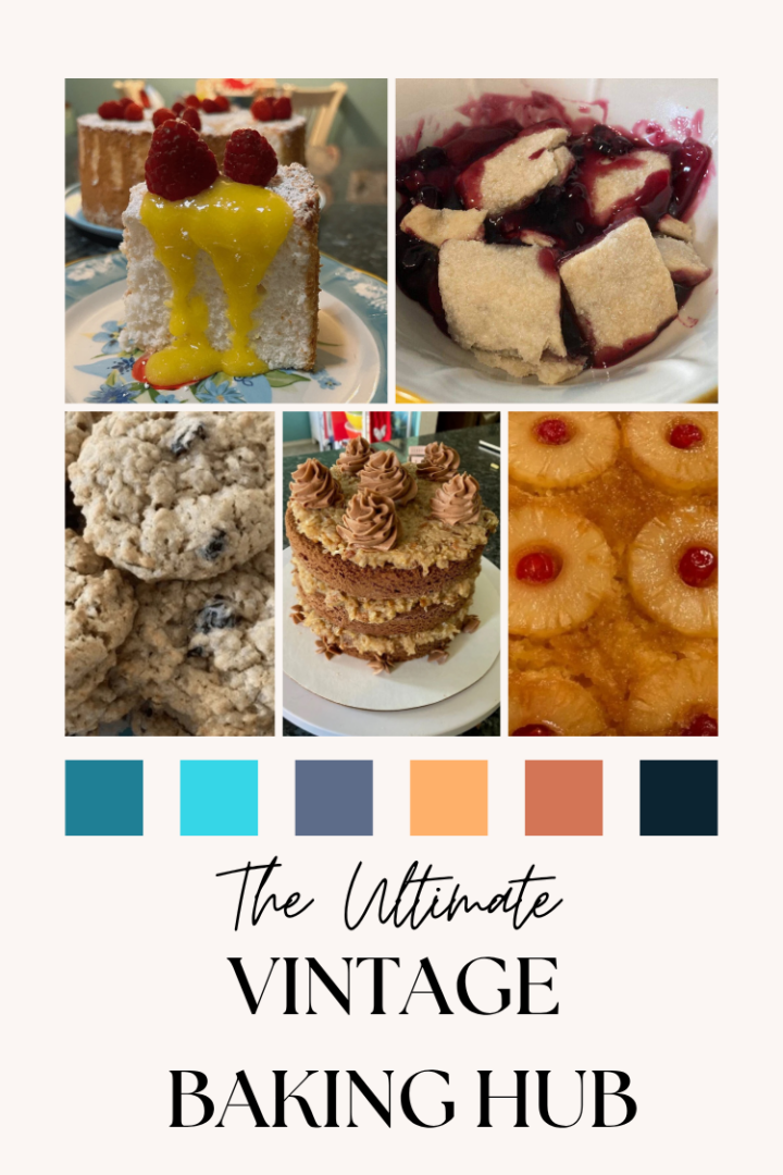 vintage baking hub pin for pinterest