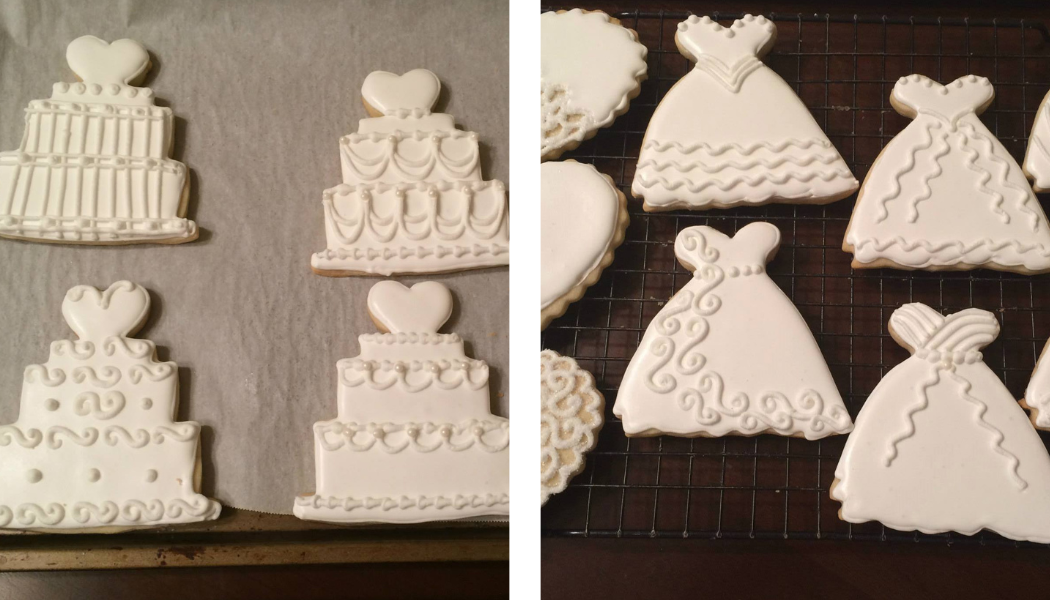 white wedding cookies