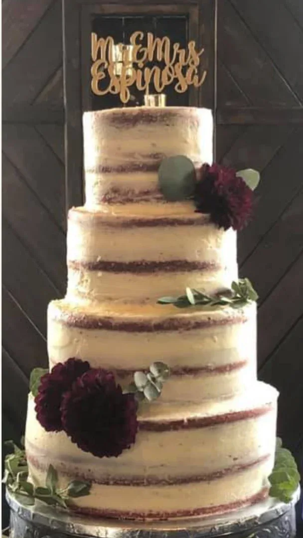 four-tiered fall wedding cake