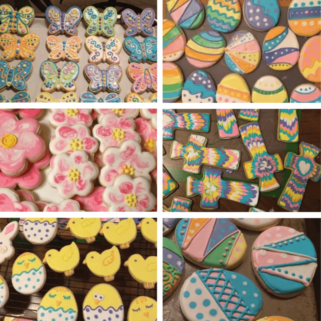 easter cookies hand painted
