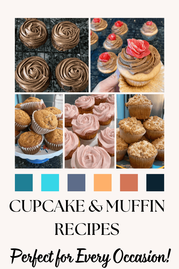 cupcakes and muffins pin for Pinterest 