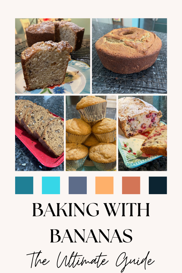 baking with bananas pin for pinterest