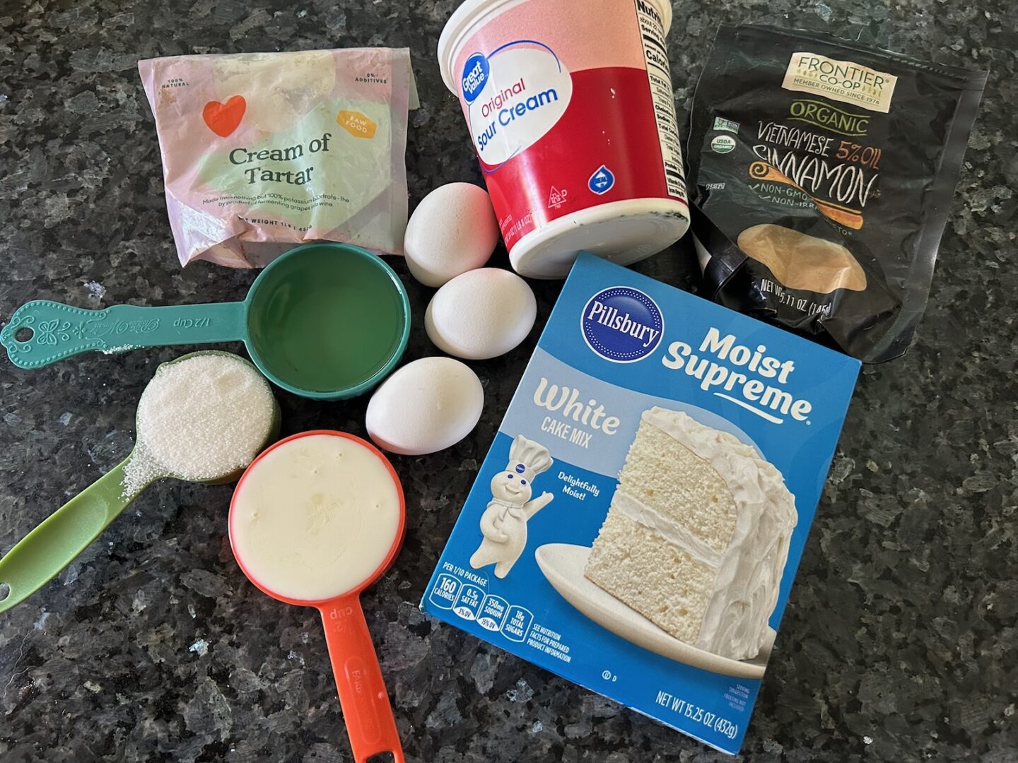 ingredients for Snickerdoodle Cupcake