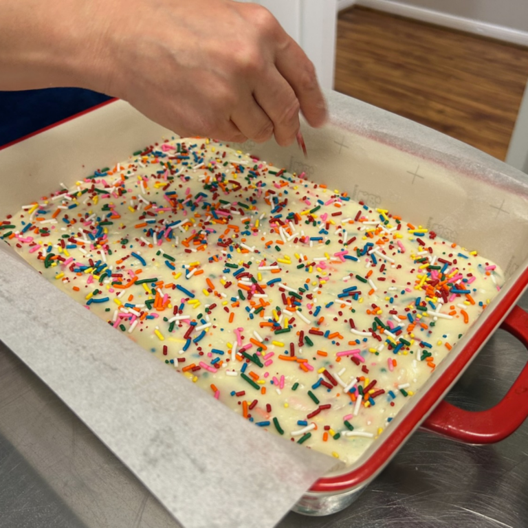 Birthday Cake Fudge (Easy Cake Batter Fudge)