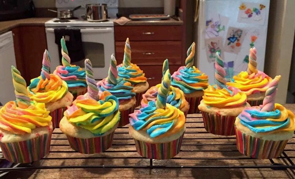 colorful birthday cupcakes