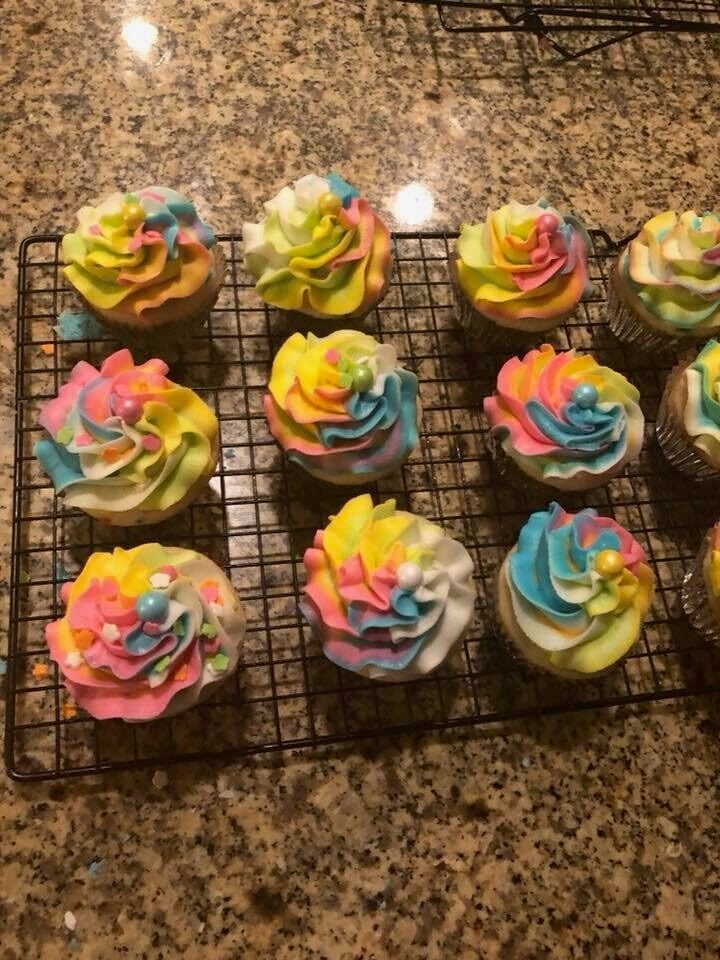 colorful cupcakes