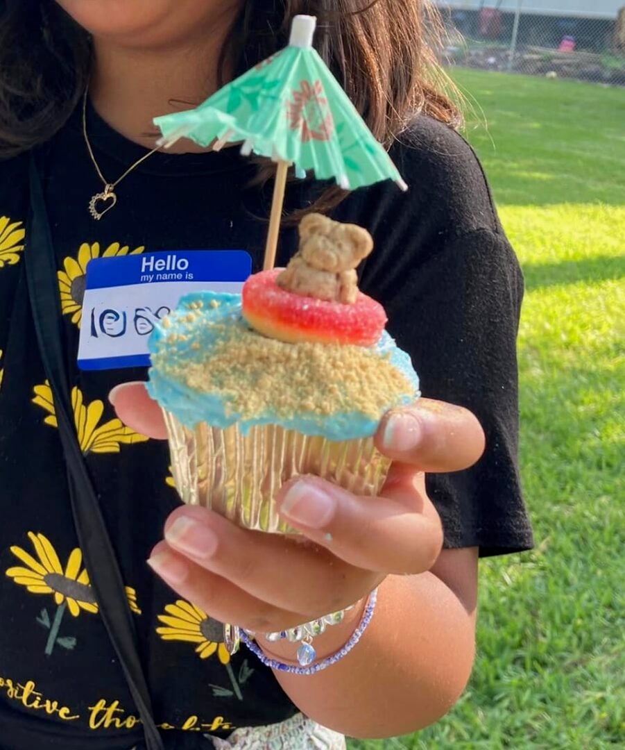beach themed cupcakes