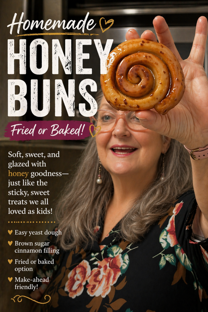 woman holding Homemade Honey Bun