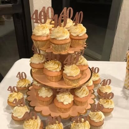 pretty pink birthday cupcakes