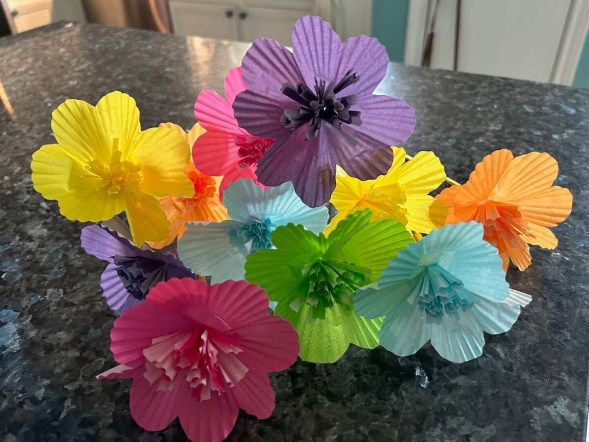 How to Make Cupcake Liner Flowers - Out of the Box Baking