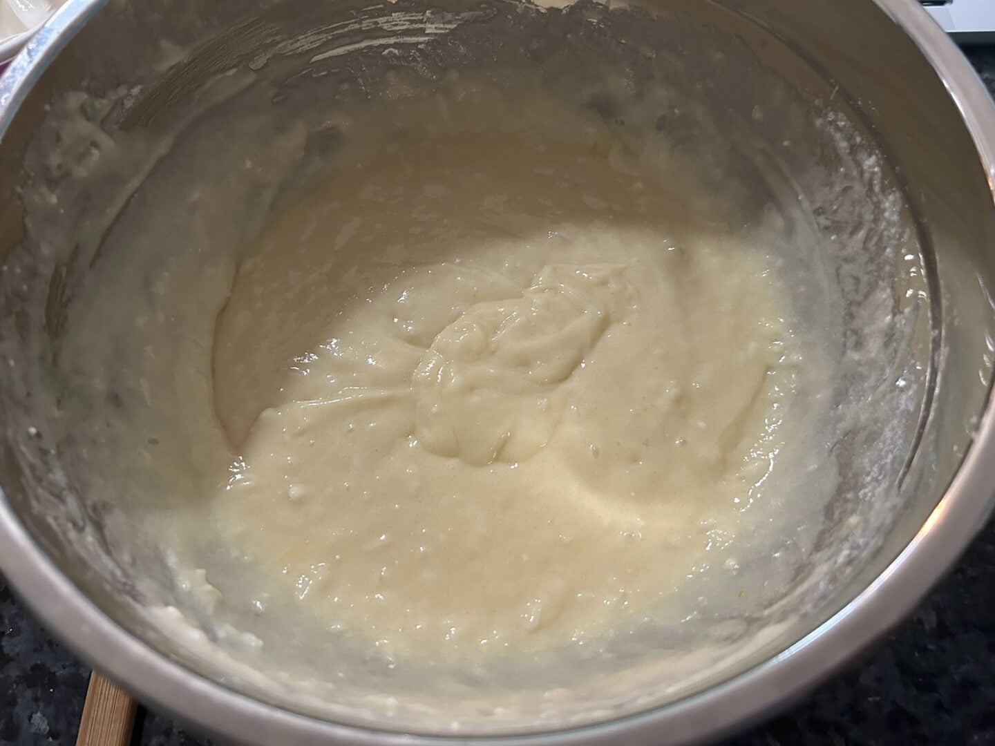 cake batter in bowl