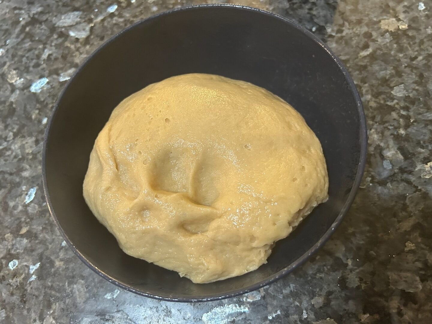 Homemade Honey Buns dough before rising