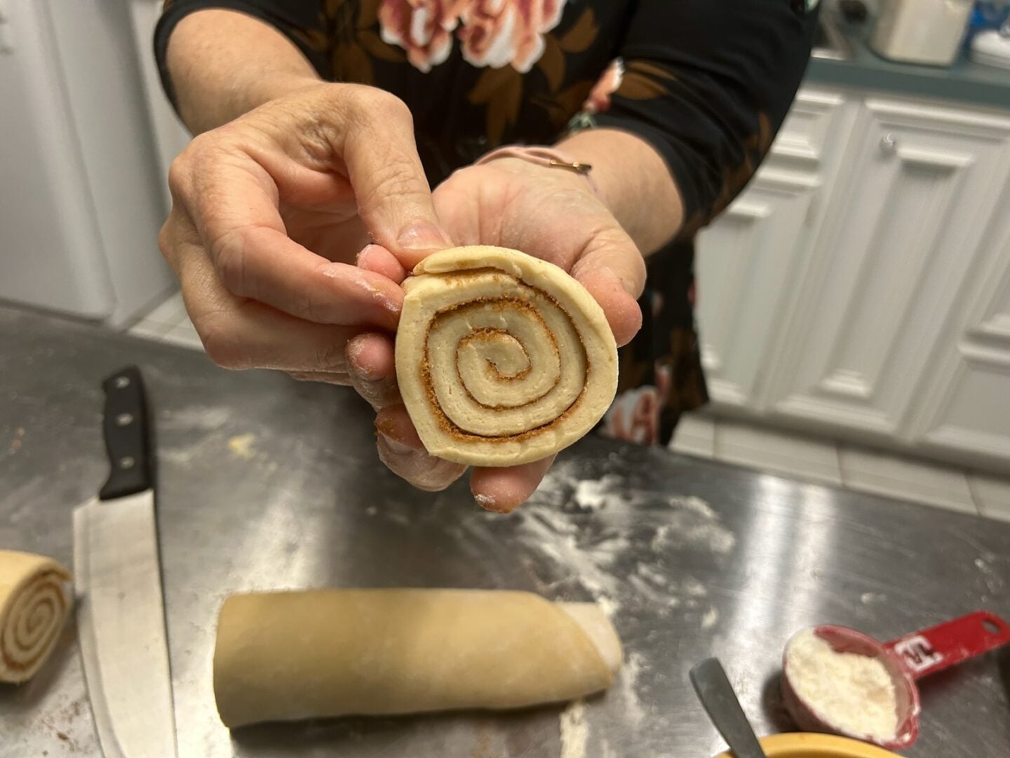 Homemade Honey Buns before cooking (rolled like a cinnamon roll)