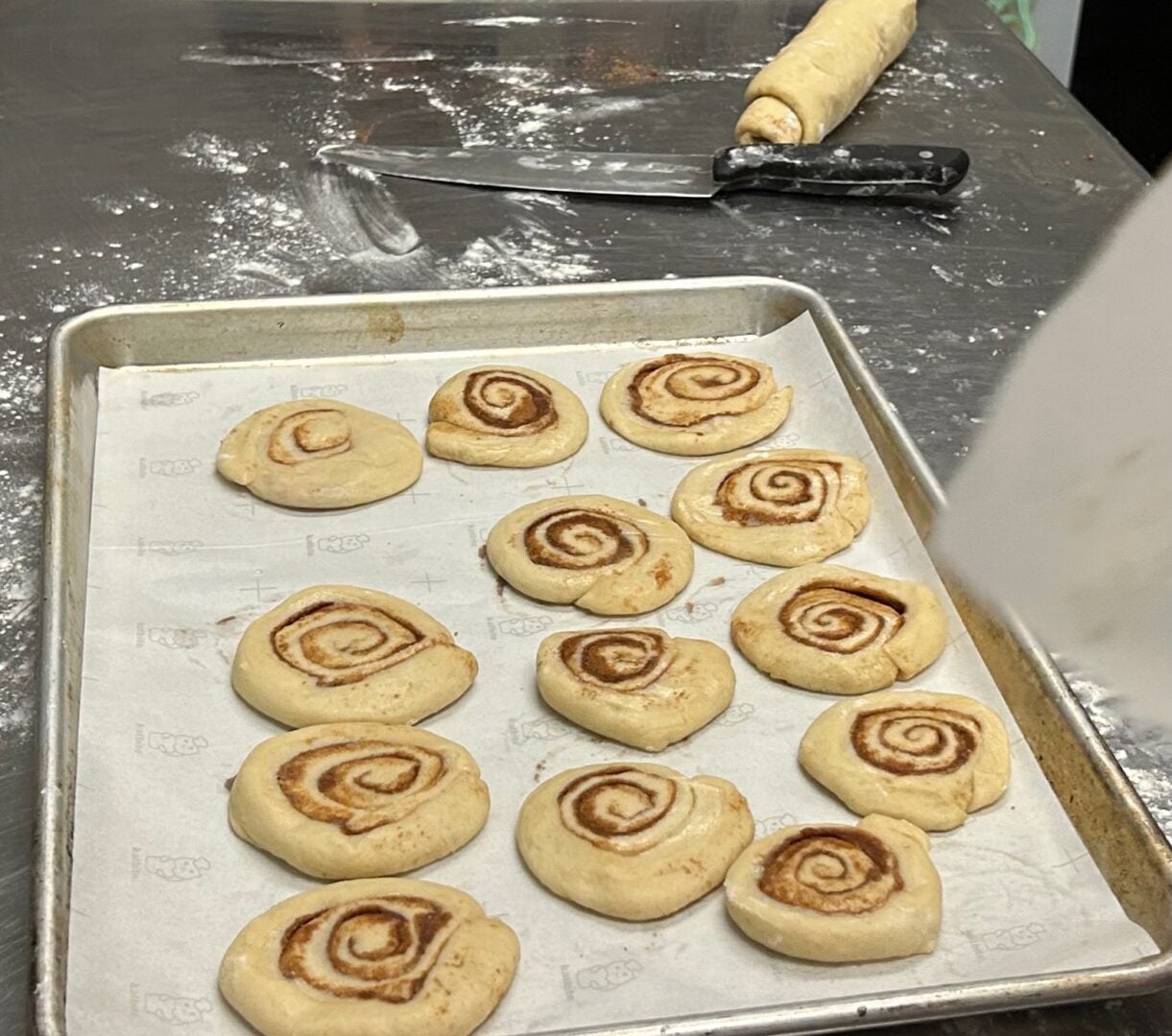 Homemade Honey Bun dough, ready to fry