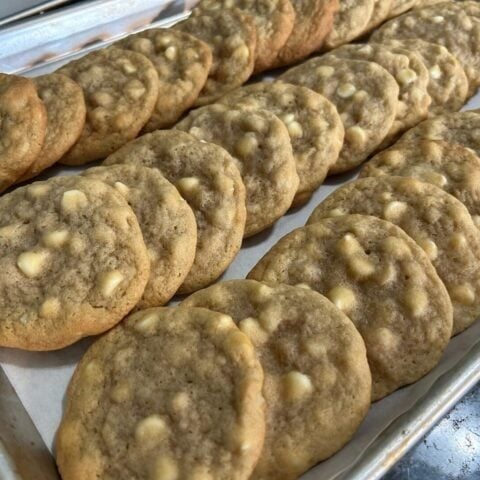 White Chocolate Macadamia Nut Cookies (Soft, Bakery-Style Treats)
