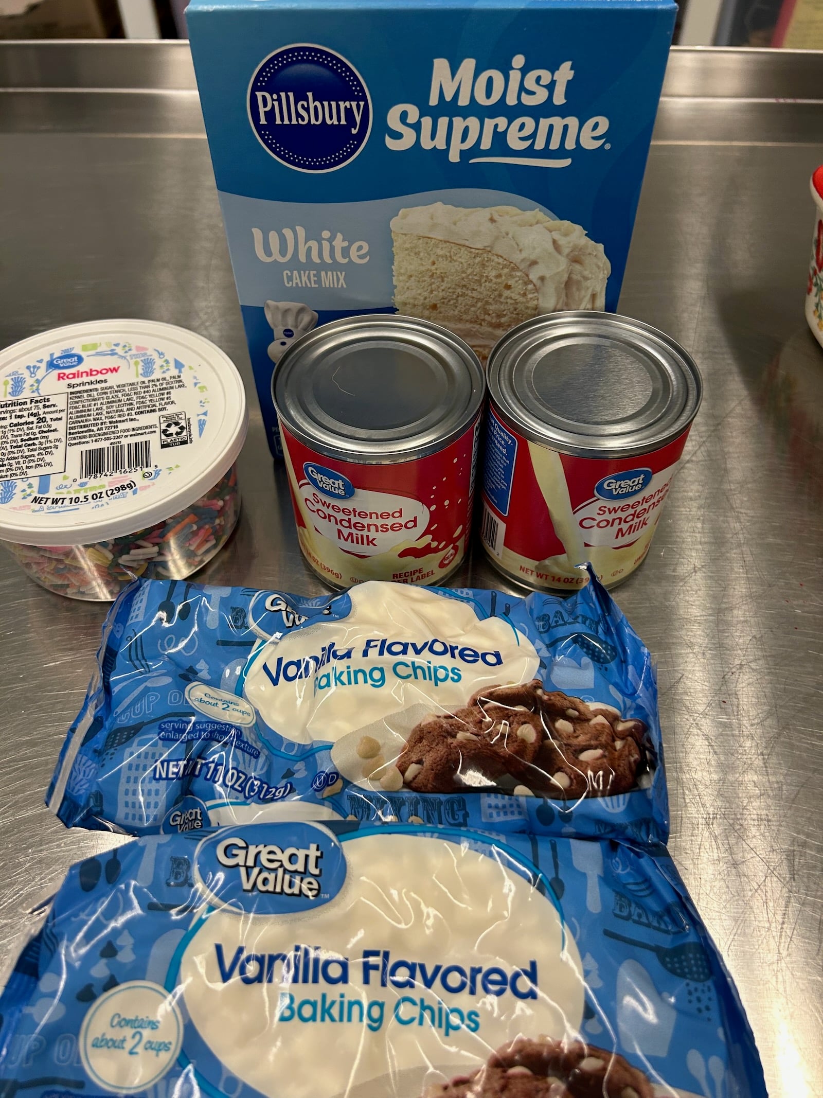 birthday cake fudge ingredients
