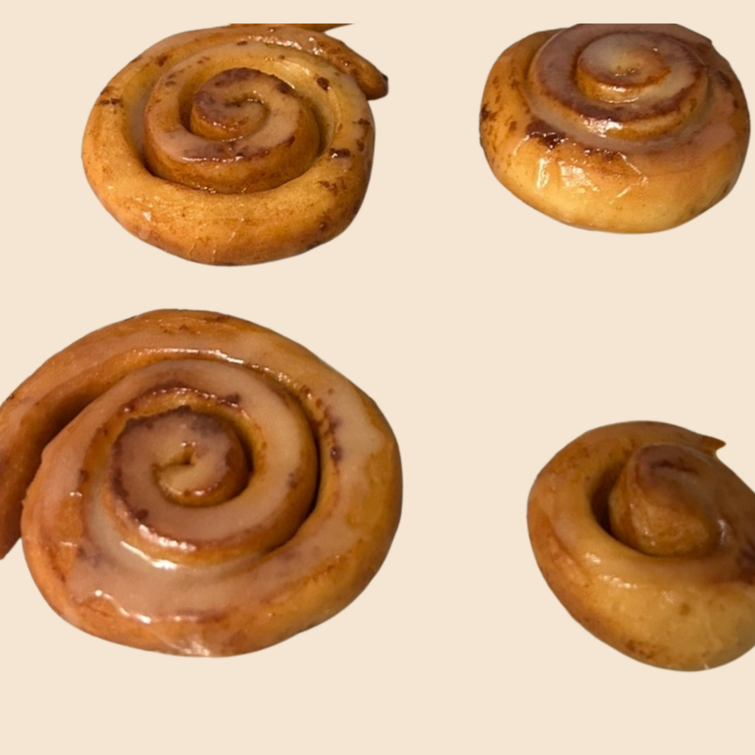 Homemade Honey Buns close up