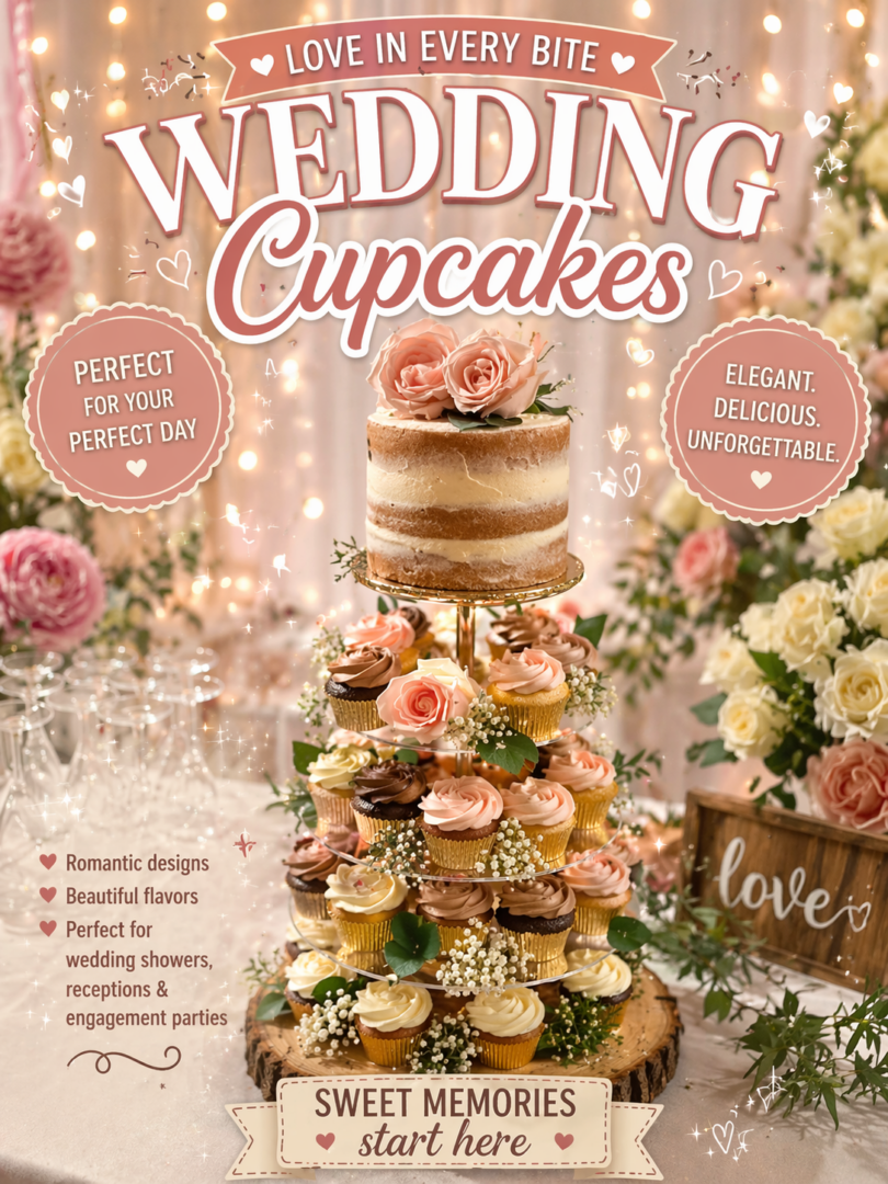 wedding cupcakes pin for pinterest