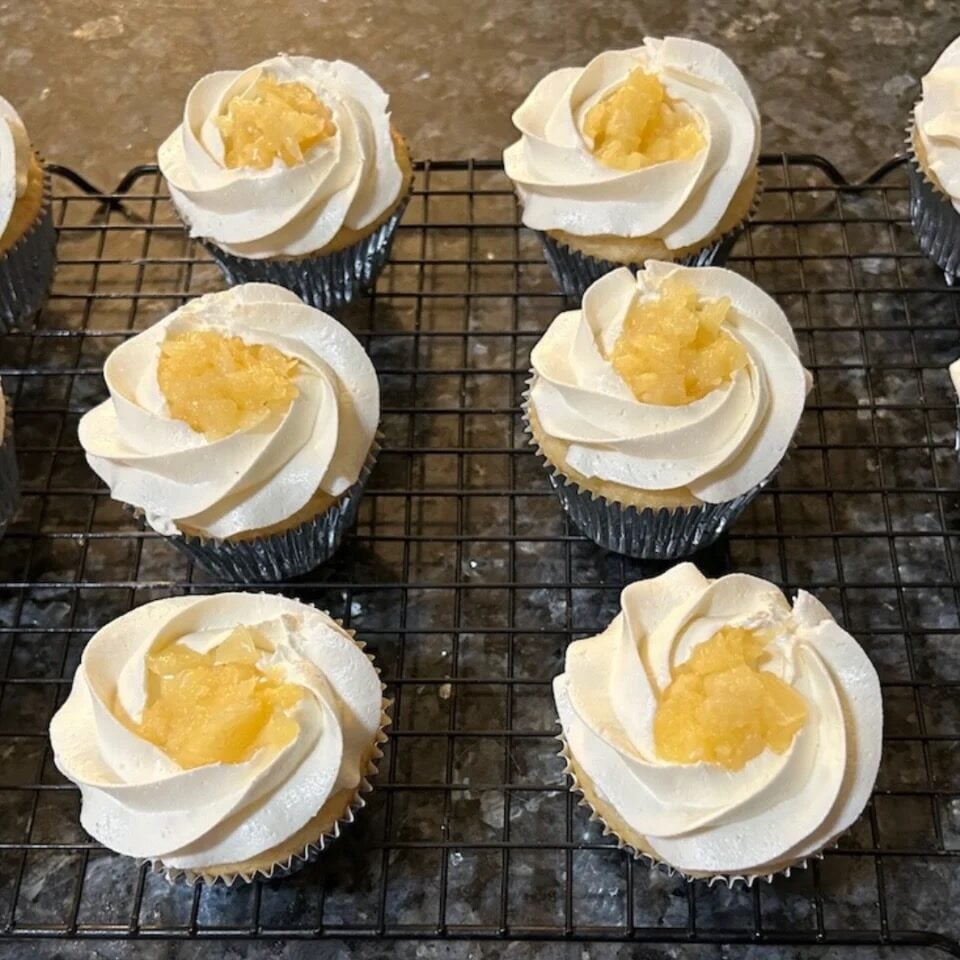 light pineapple cupcakes for summer