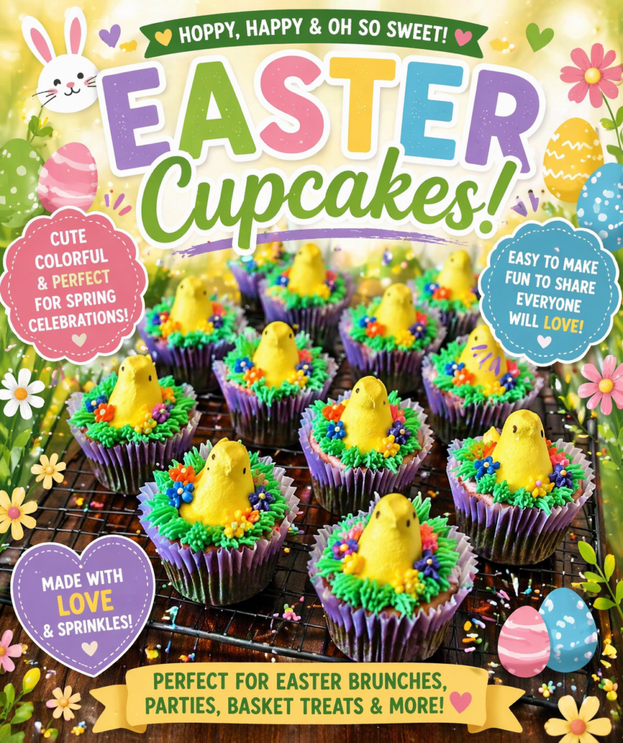 easter cupcakes pin for pinterest