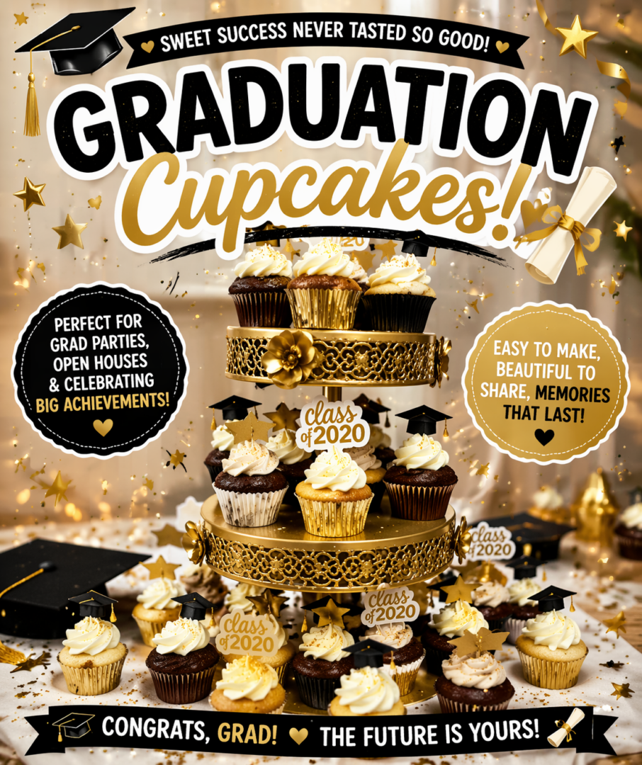 graduation cupcakes pin for pinterest