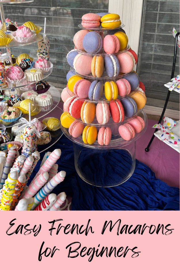 macarons on stand