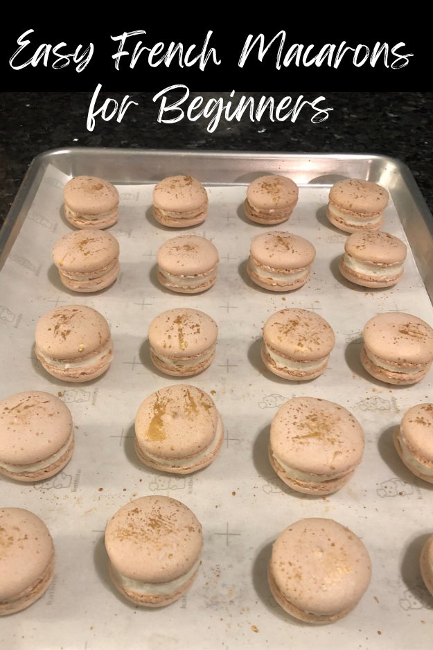 easy French macarons for beginners pin for Pinterest